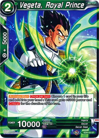Vegeta, Royal Prince (SD9-03) [Assault of the Saiyans] | Dragon's Lair Comics and Fantasy Houston TX