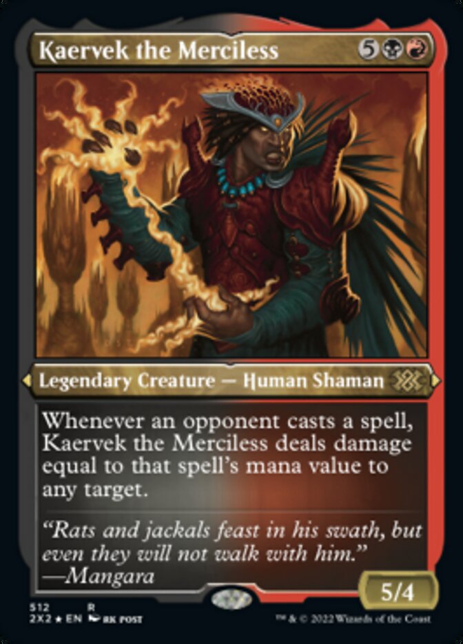 Kaervek the Merciless (Foil Etched) [Double Masters 2022] | Dragon's Lair Comics and Fantasy Houston TX