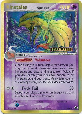 Ninetales (8/101) (Delta Species) (Stamped) [EX: Dragon Frontiers] | Dragon's Lair Comics and Fantasy Houston TX