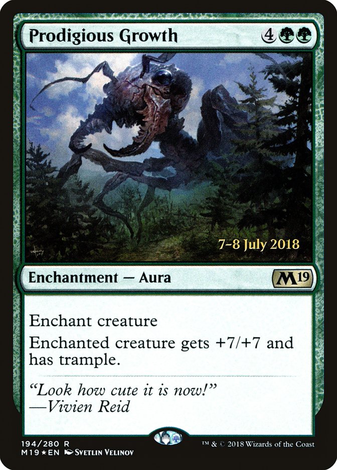 Prodigious Growth [Core Set 2019 Prerelease Promos] | Dragon's Lair Comics and Fantasy Houston TX