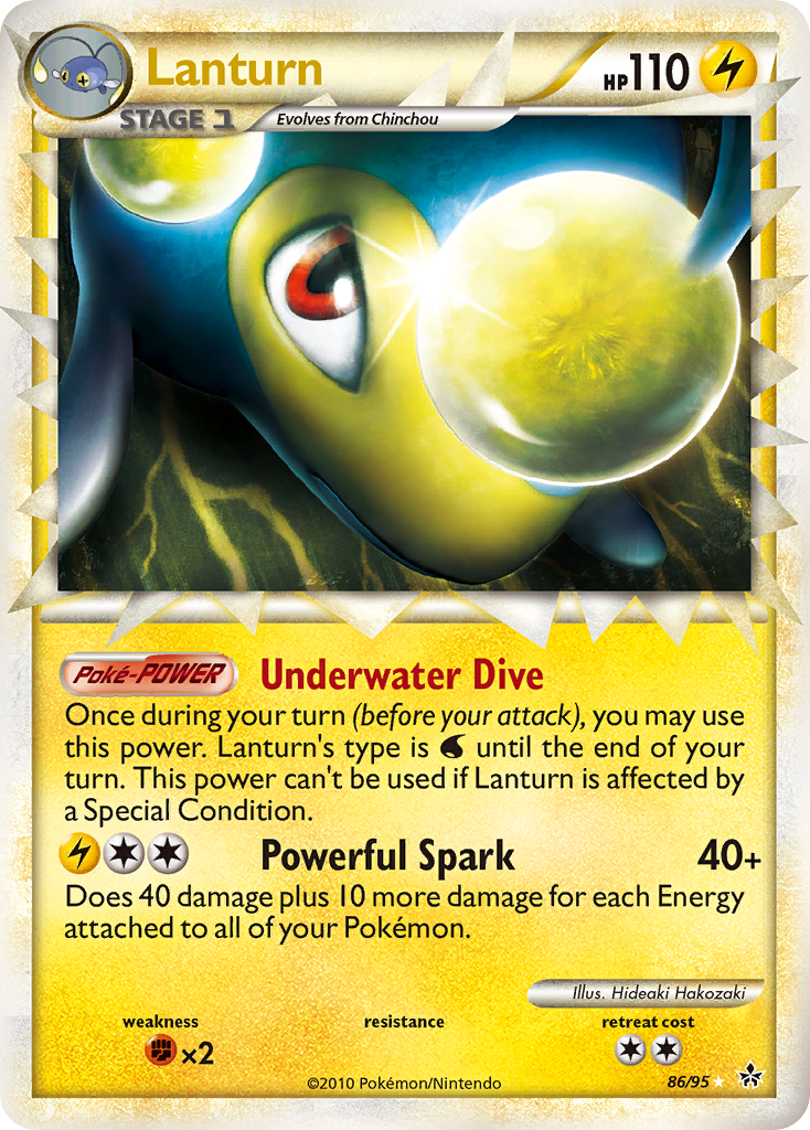 Lanturn (86/95) [HeartGold & SoulSilver: Unleashed] | Dragon's Lair Comics and Fantasy Houston TX
