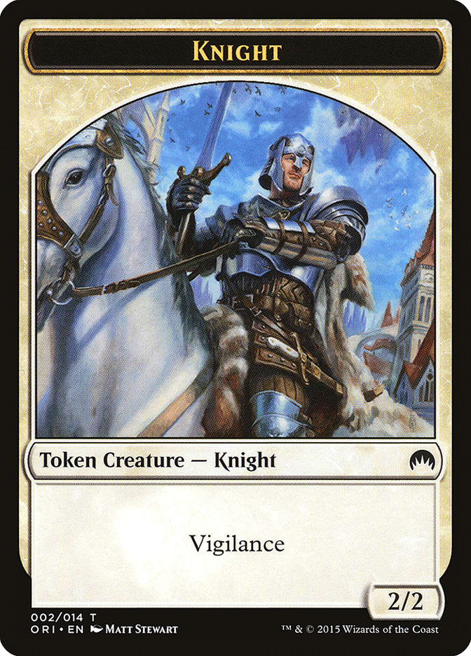 Knight Token [Magic Origins Tokens] | Dragon's Lair Comics and Fantasy Houston TX