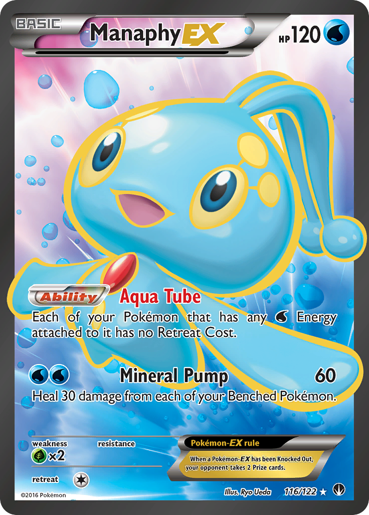 Manaphy EX (116/122) [XY: BREAKpoint] | Dragon's Lair Comics and Fantasy Houston TX