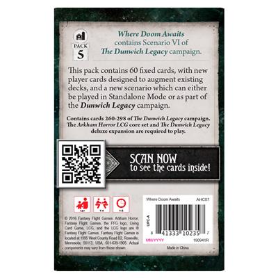 CL ARKHAM HORROR LCG: WHERE DOOM AWAITS | Dragon's Lair Comics and Fantasy Houston TX