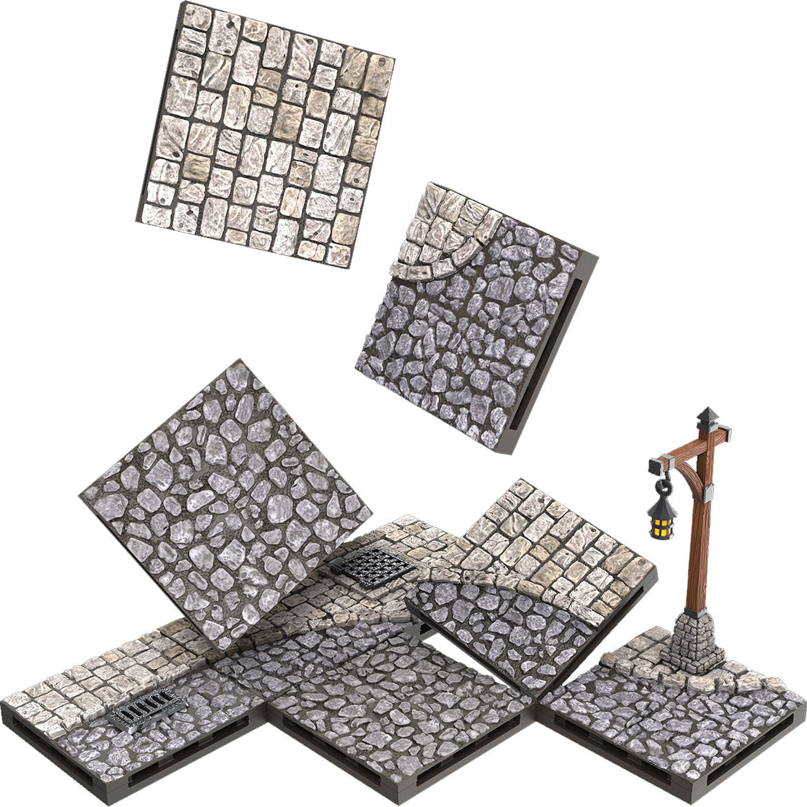 Wizkids Warlock Tiles: Town and Village - Town Square | Dragon's Lair Comics and Fantasy Houston TX