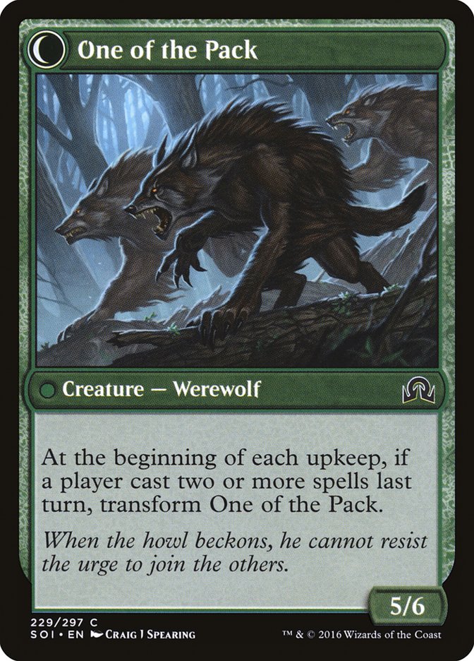 Solitary Hunter // One of the Pack [Shadows over Innistrad] | Dragon's Lair Comics and Fantasy Houston TX