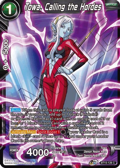 Towa, Calling the Hordes (BT15-126) [Saiyan Showdown] | Dragon's Lair Comics and Fantasy Houston TX