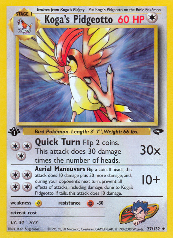Koga's Pidgeotto (27/132) [Gym Challenge 1st Edition] | Dragon's Lair Comics and Fantasy Houston TX