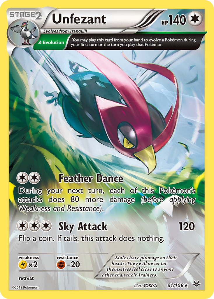 Unfezant (81/108) [XY: Roaring Skies] | Dragon's Lair Comics and Fantasy Houston TX