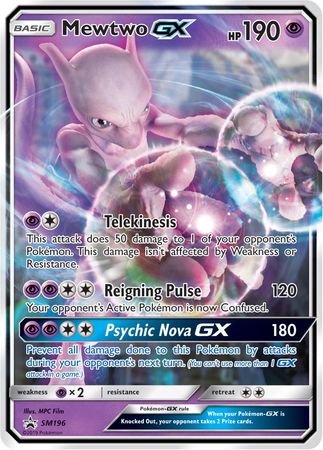 Mewtwo GX (SM196) (Jumbo Card) [Sun & Moon: Black Star Promos] | Dragon's Lair Comics and Fantasy Houston TX
