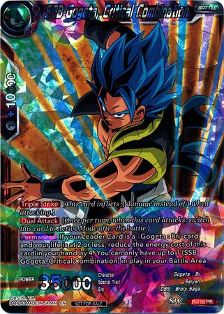 SSB Gogeta, Critical Combination (P-118) [Promotion Cards] | Dragon's Lair Comics and Fantasy Houston TX
