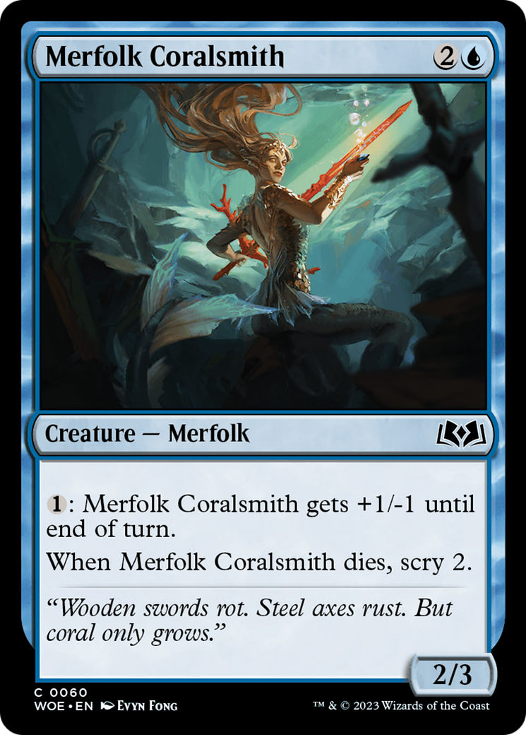 Merfolk Coralsmith [Wilds of Eldraine] | Dragon's Lair Comics and Fantasy Houston TX