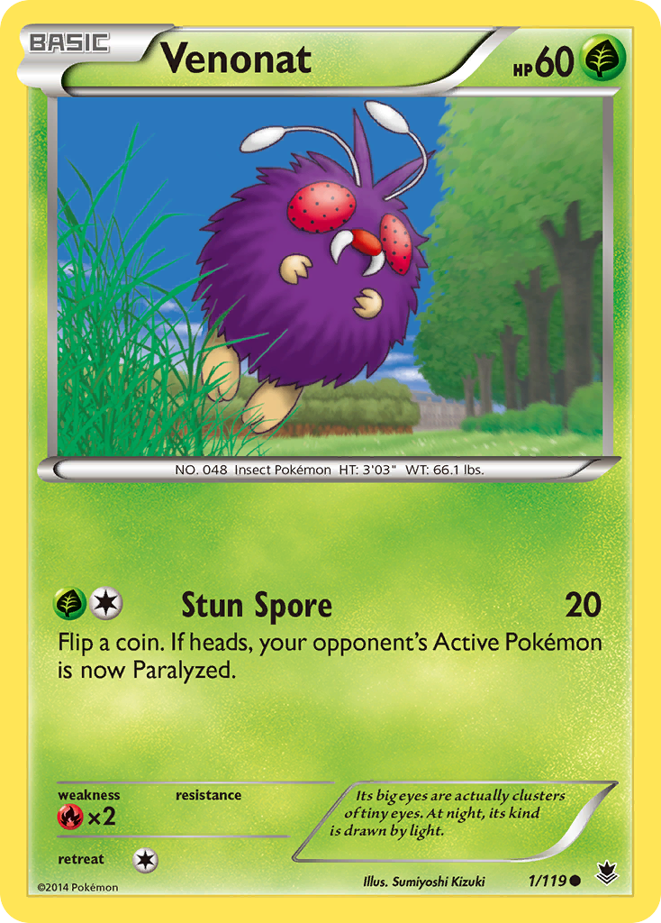 Venonat (1/119) [XY: Phantom Forces] | Dragon's Lair Comics and Fantasy Houston TX