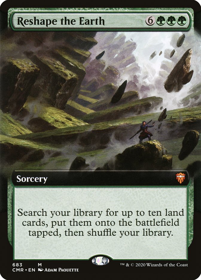 Reshape the Earth (Extended Art) [Commander Legends] | Dragon's Lair Comics and Fantasy Houston TX
