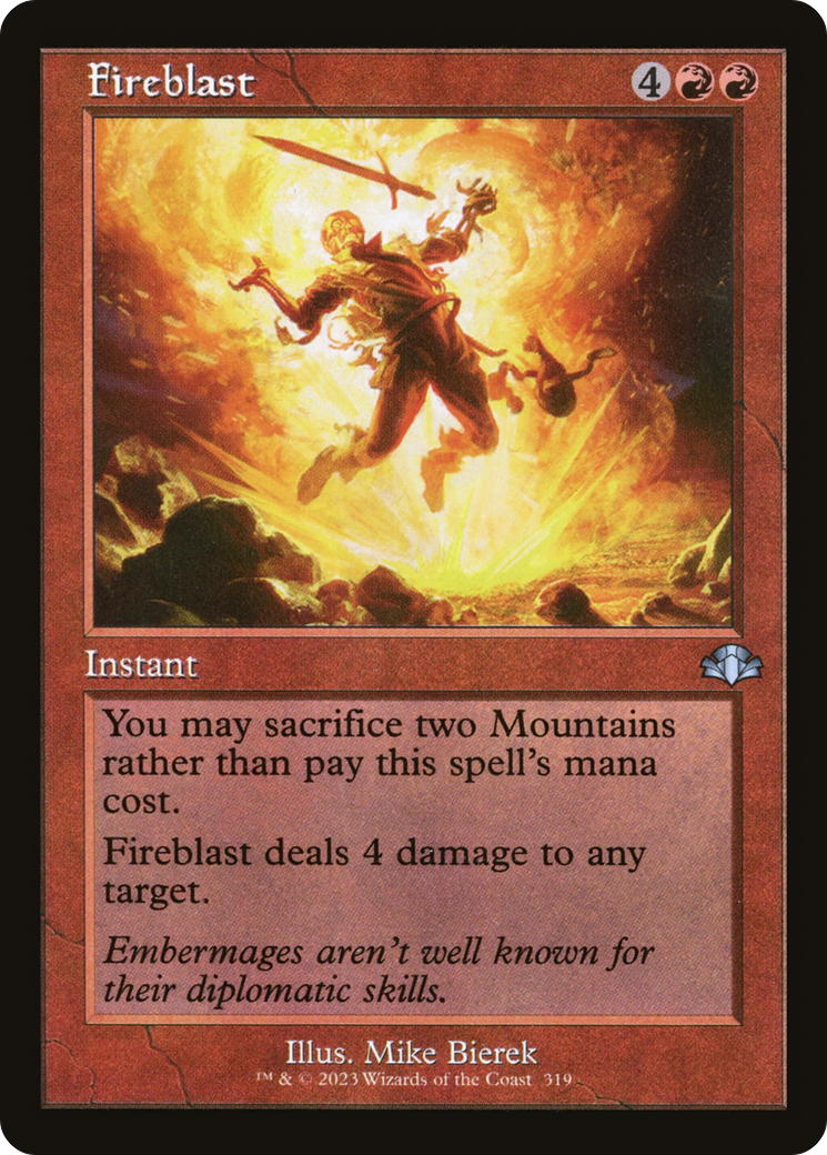 Fireblast (Retro) [Dominaria Remastered] | Dragon's Lair Comics and Fantasy Houston TX