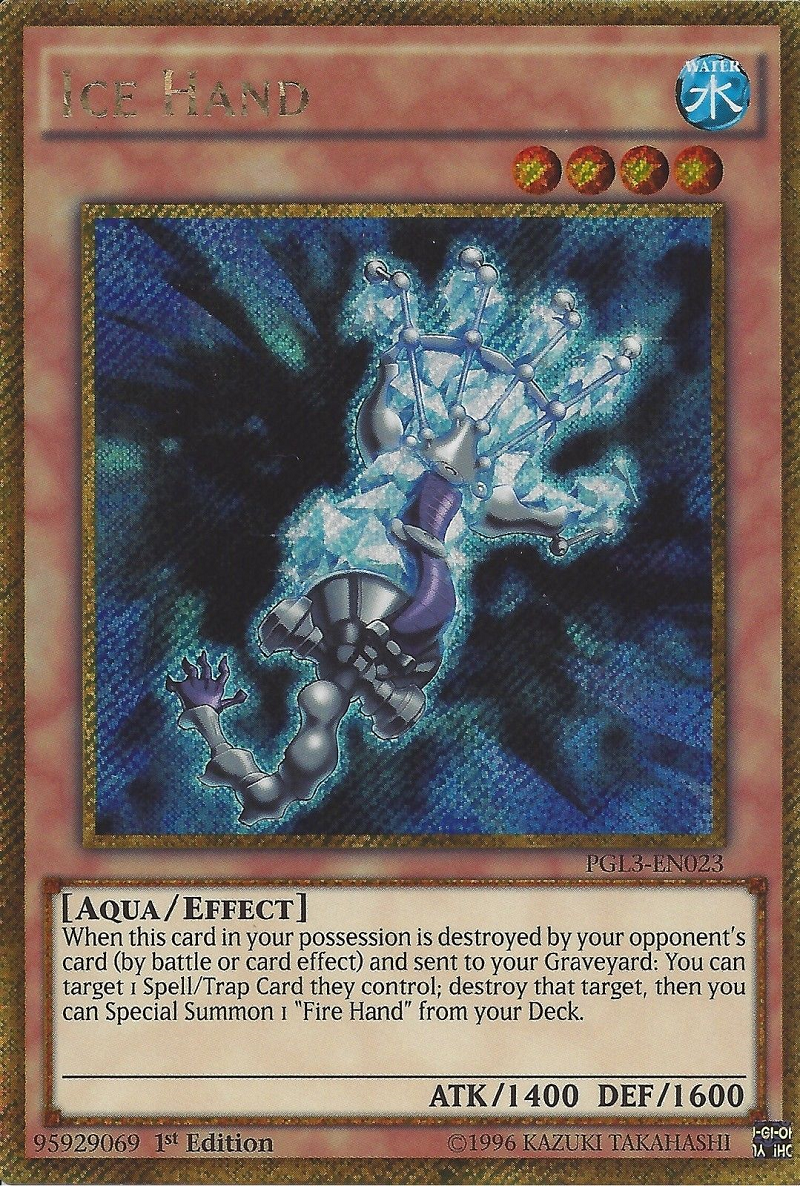 Ice Hand [PGL3-EN023] Gold Secret Rare | Dragon's Lair Comics and Fantasy Houston TX