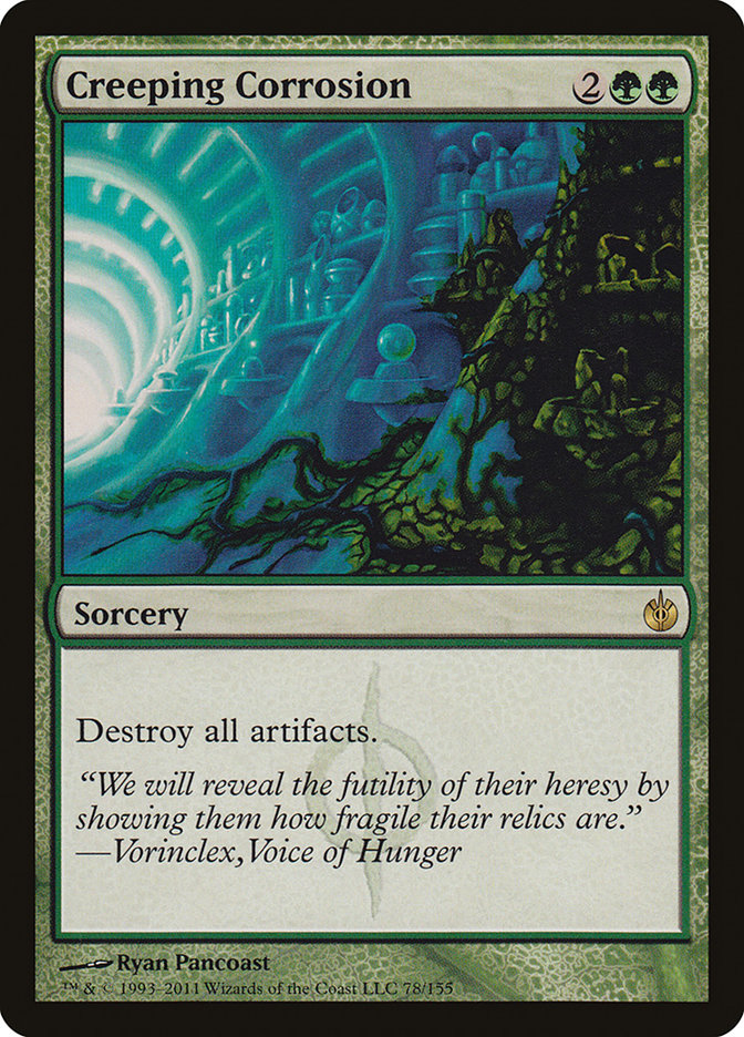 Creeping Corrosion [Mirrodin Besieged] | Dragon's Lair Comics and Fantasy Houston TX