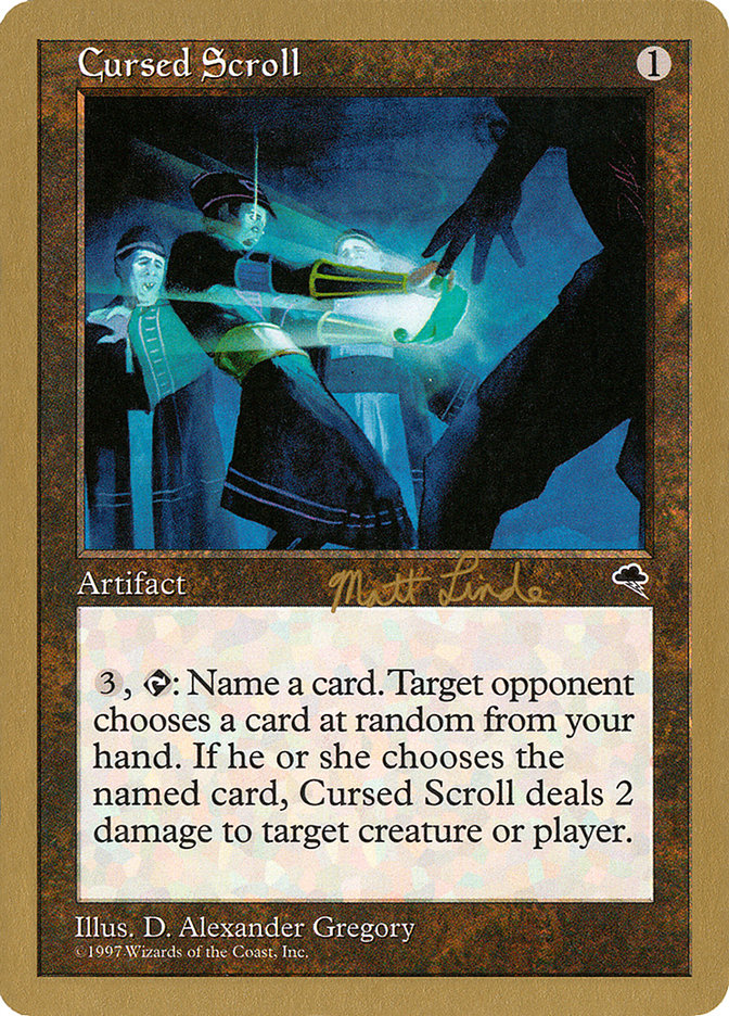 Cursed Scroll (Matt Linde) [World Championship Decks 1999] | Dragon's Lair Comics and Fantasy Houston TX