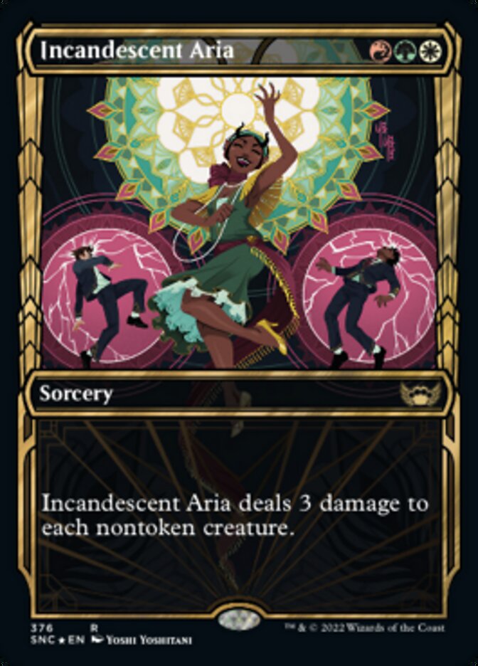 Incandescent Aria (Showcase Golden Age Gilded Foil) [Streets of New Capenna] | Dragon's Lair Comics and Fantasy Houston TX