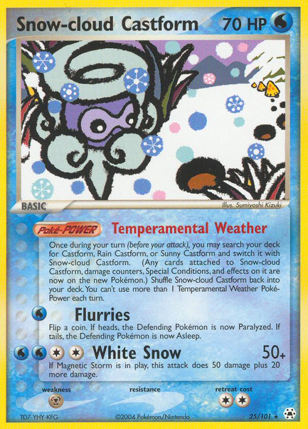 Snow-cloud Castform (25/101) [EX: Hidden Legends] | Dragon's Lair Comics and Fantasy Houston TX