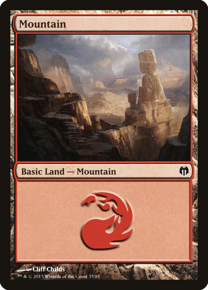 Mountain (35) [Duel Decks: Heroes vs. Monsters] | Dragon's Lair Comics and Fantasy Houston TX