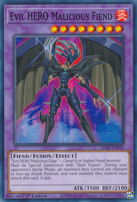 Evil HERO Malicious Fiend [LDS3-EN032] Common | Dragon's Lair Comics and Fantasy Houston TX