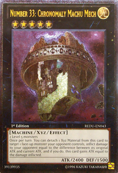 Number 33: Chronomaly Machu Mech [REDU-EN043] Ultimate Rare | Dragon's Lair Comics and Fantasy Houston TX