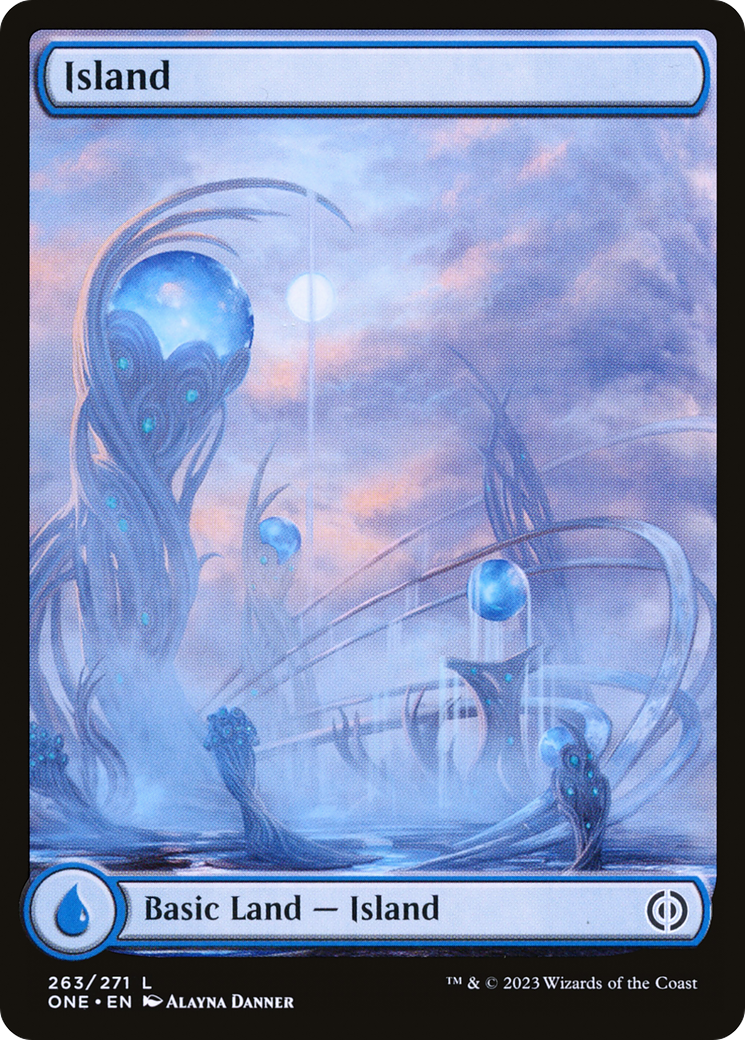 Island (263) (Full-Art) [Phyrexia: All Will Be One] | Dragon's Lair Comics and Fantasy Houston TX