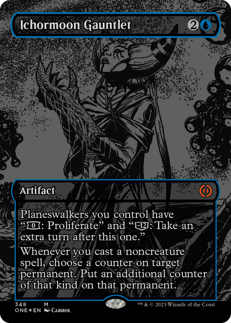 Ichormoon Gauntlet (Oil Slick Raised Foil) [Phyrexia: All Will Be One] | Dragon's Lair Comics and Fantasy Houston TX