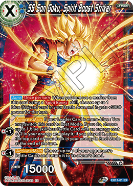 SS Son Goku, Spirit Boost Striker (EX17-01) [Saiyan Booster] | Dragon's Lair Comics and Fantasy Houston TX
