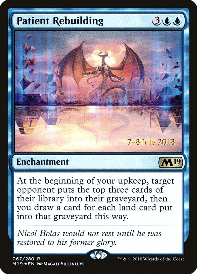 Patient Rebuilding [Core Set 2019 Prerelease Promos] | Dragon's Lair Comics and Fantasy Houston TX