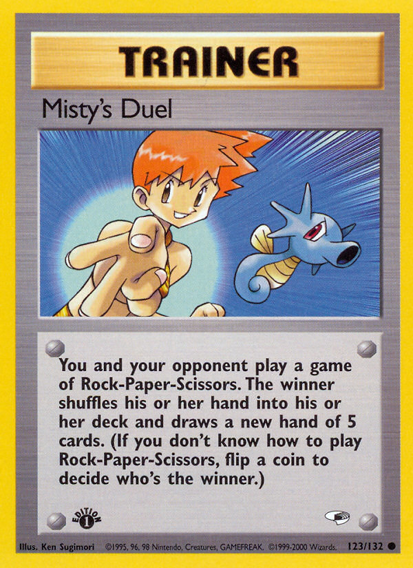 Misty's Duel (123/132) [Gym Heroes 1st Edition] | Dragon's Lair Comics and Fantasy Houston TX