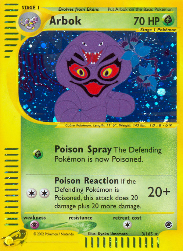 Arbok (3/165) [Expedition: Base Set] | Dragon's Lair Comics and Fantasy Houston TX
