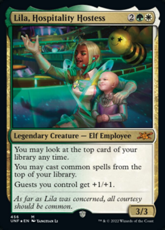 Lila, Hospitality Hostess (Galaxy Foil) [Unfinity] | Dragon's Lair Comics and Fantasy Houston TX