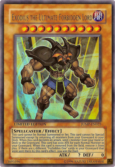 Exodius the Ultimate Forbidden Lord [JUMP-EN025] Ultra Rare | Dragon's Lair Comics and Fantasy Houston TX