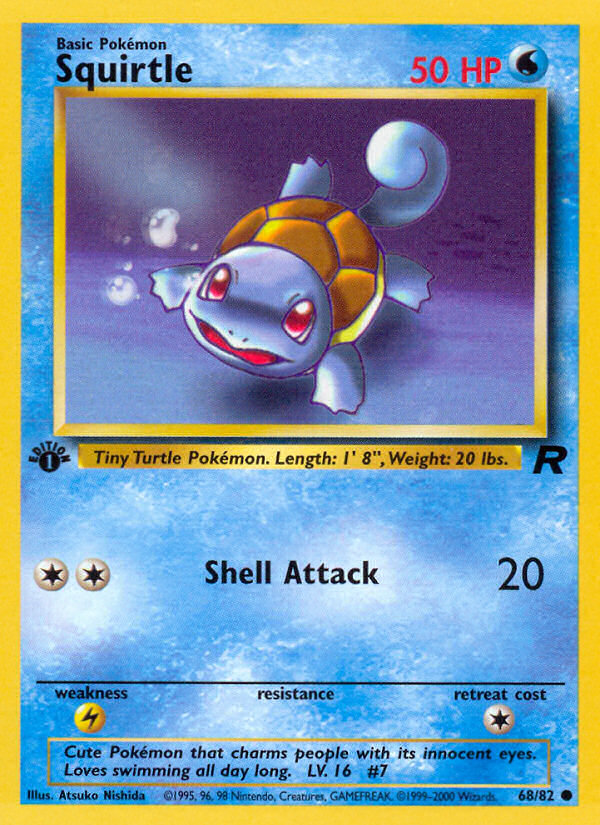 Squirtle (68/82) [Team Rocket 1st Edition] | Dragon's Lair Comics and Fantasy Houston TX