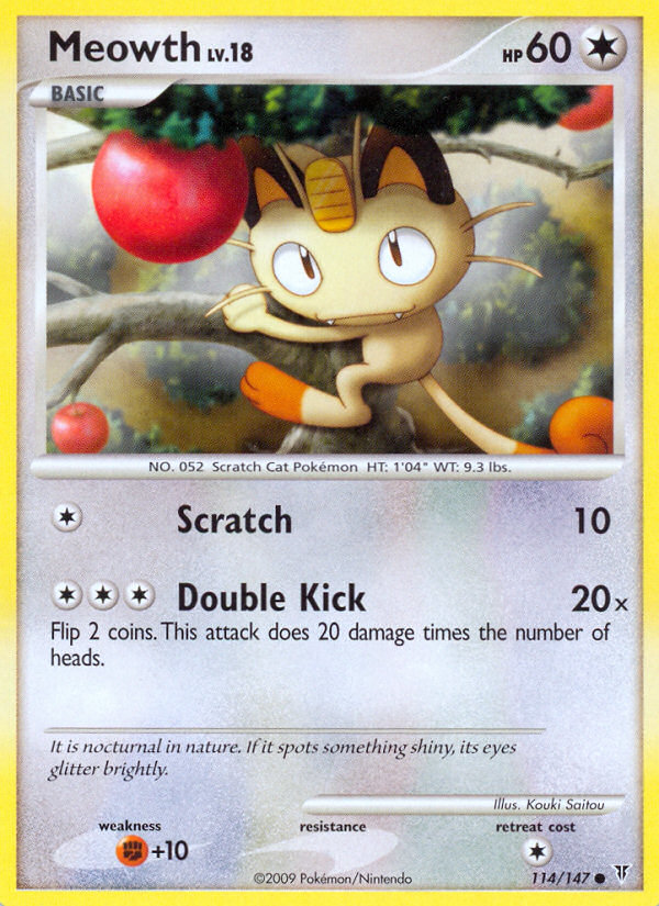 Meowth (114/147) [Platinum: Supreme Victors] | Dragon's Lair Comics and Fantasy Houston TX