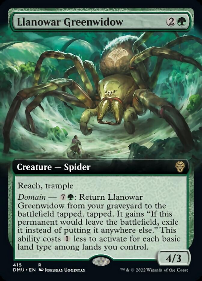 Llanowar Greenwidow (Extended Art) [Dominaria United] | Dragon's Lair Comics and Fantasy Houston TX