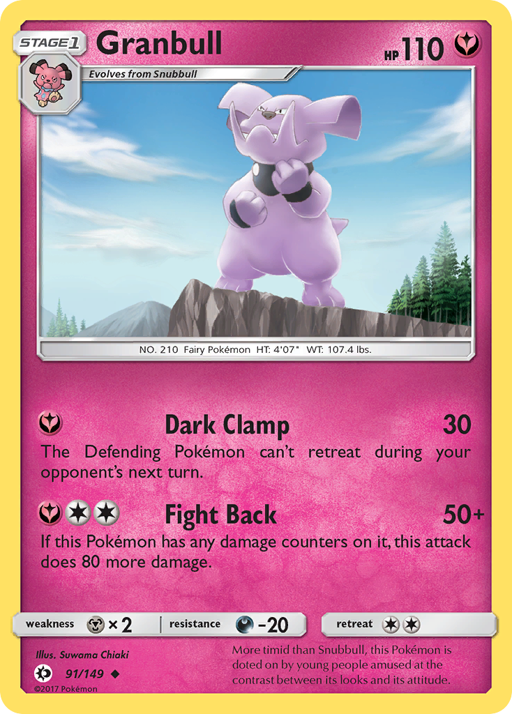 Granbull (91/149) [Sun & Moon: Base Set] | Dragon's Lair Comics and Fantasy Houston TX