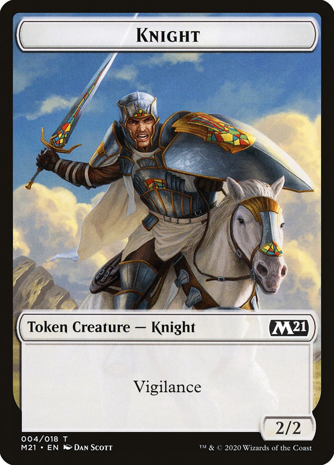 Knight Token [Core Set 2021 Tokens] | Dragon's Lair Comics and Fantasy Houston TX