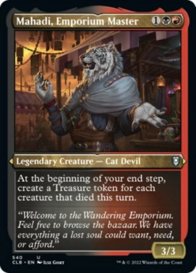 Mahadi, Emporium Master (Foil Etched) [Commander Legends: Battle for Baldur's Gate] | Dragon's Lair Comics and Fantasy Houston TX