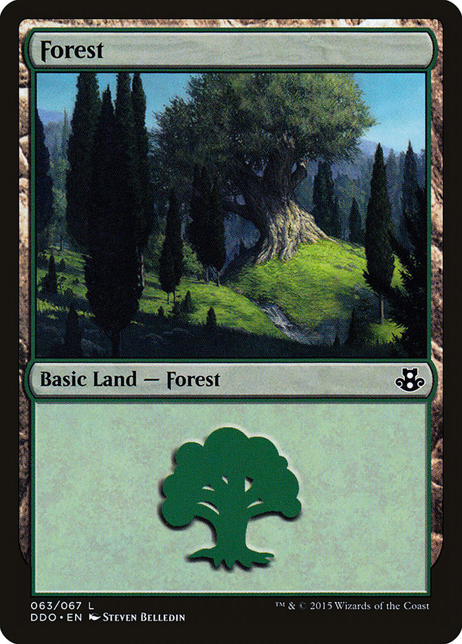 Forest (63) [Duel Decks: Elspeth vs. Kiora] | Dragon's Lair Comics and Fantasy Houston TX
