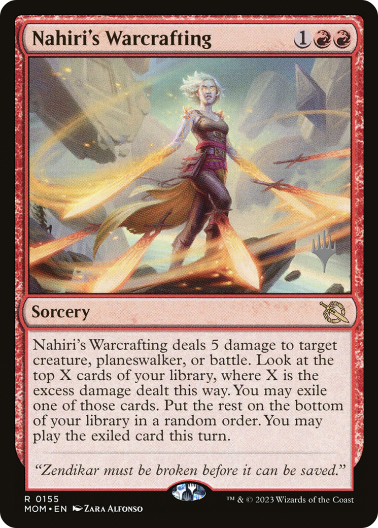 Nahiri's Warcrafting (Promo Pack) [March of the Machine Promos] | Dragon's Lair Comics and Fantasy Houston TX
