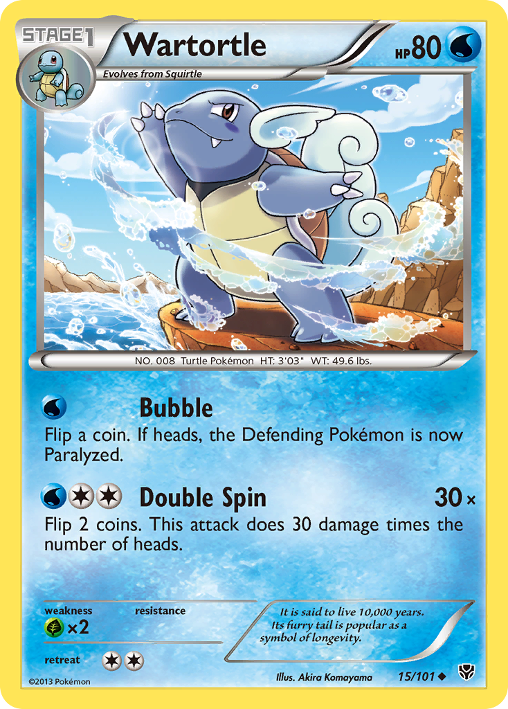 Wartortle (15/101) [Black & White: Plasma Blast] | Dragon's Lair Comics and Fantasy Houston TX