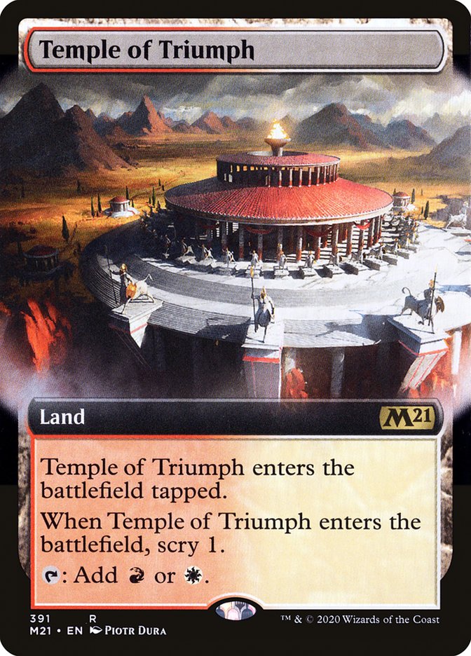 Temple of Triumph (Extended Art) [Core Set 2021] | Dragon's Lair Comics and Fantasy Houston TX