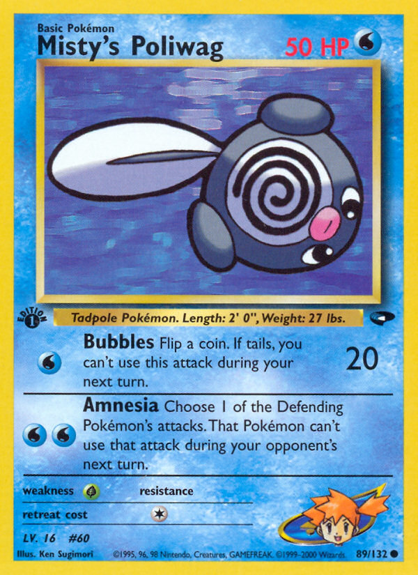 Misty's Poliwag (89/132) [Gym Challenge 1st Edition] | Dragon's Lair Comics and Fantasy Houston TX