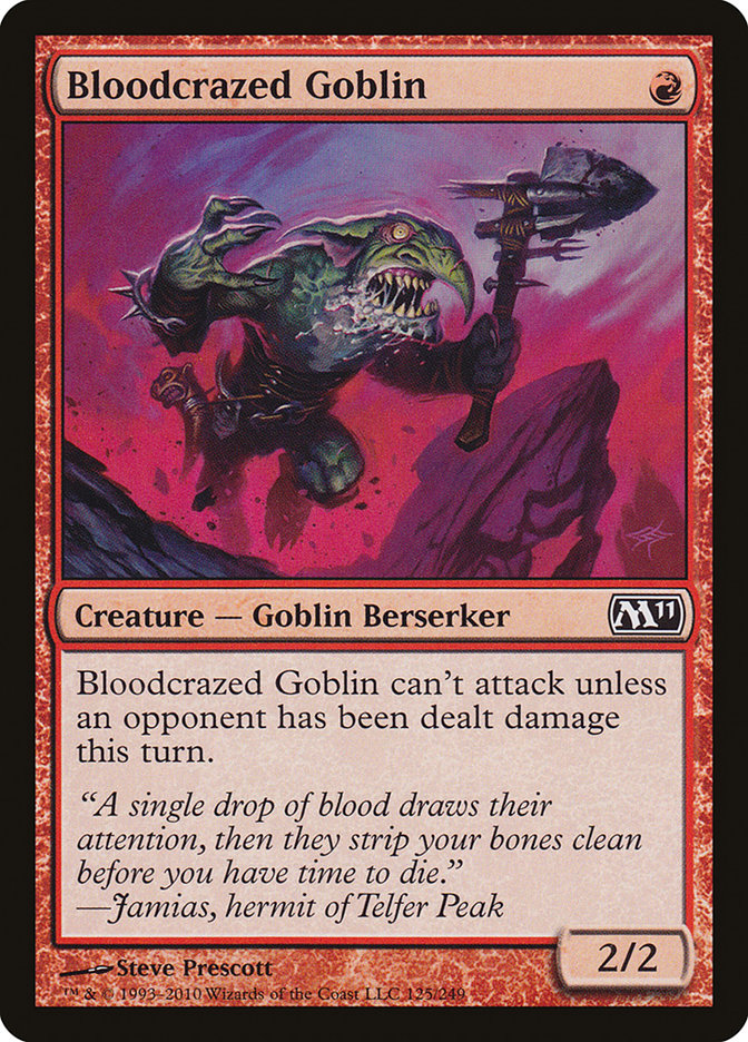 Bloodcrazed Goblin [Magic 2011] | Dragon's Lair Comics and Fantasy Houston TX