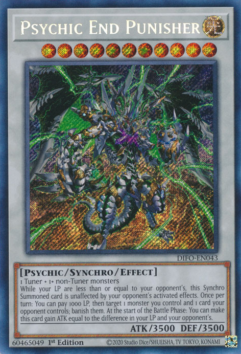 Psychic End Punisher [DIFO-EN043] Secret Rare | Dragon's Lair Comics and Fantasy Houston TX