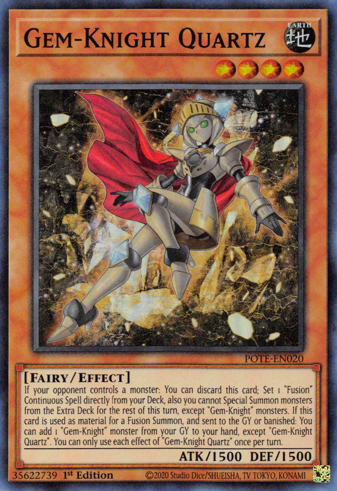 Gem-Knight Quartz [POTE-EN020] Super Rare | Dragon's Lair Comics and Fantasy Houston TX