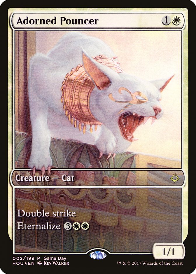 Adorned Pouncer (Game Day) (Full Art) [Hour of Devastation Promos] | Dragon's Lair Comics and Fantasy Houston TX